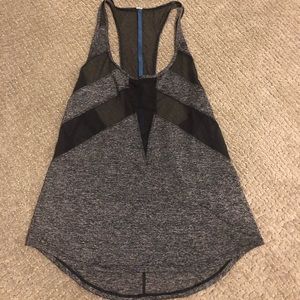 Lululemon Black Gray Mesh Tank
